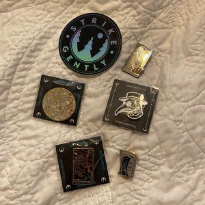 Strike Gently Lot of Pins and Sticker